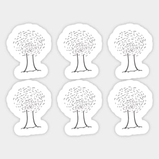 Simple Black Tree of Life and Wonder Pack Sticker